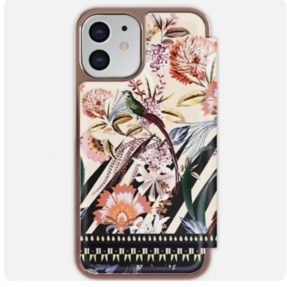 Ted Baker iPhone 13 PRO Case Folio Floral Mirror Slim Protective, Densee